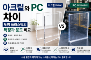 아크릴과 PC 차이: 투명 플라스틱의 특징과 용도 비교