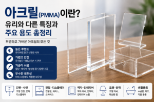 아크릴(PMMA)이란? 유리와 다른 특징과 주요 용도