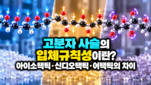 고분자 사슬의 입체규칙성이란? 아이소택틱·신디오택틱·어택틱의 차이 1 고분자 사슬의 입체규칙성 비교