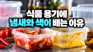식품 용기에 냄새와 색이 배는 이유